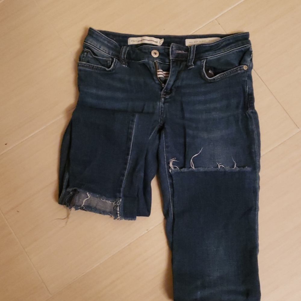 Pilcro cropped jeans mid rise skinny
